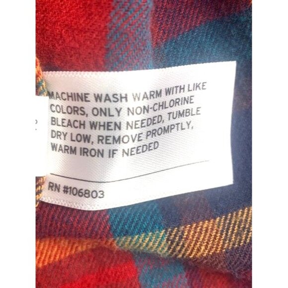 Duluth Trading Co Men's 2XL Slim Fit Plaid Button-Up Red Flannel Shirt - Picture 4 of 8